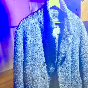 John Varvatos Limited Edition (47/60) Frost Blue Wool and Linen blend  Overcoat